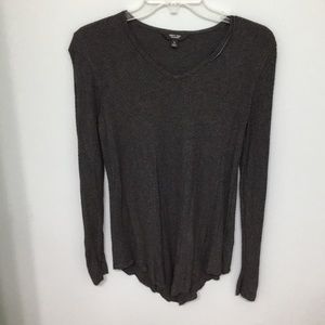 Simply Vera Wang Dark Grey Long Sleeve Top